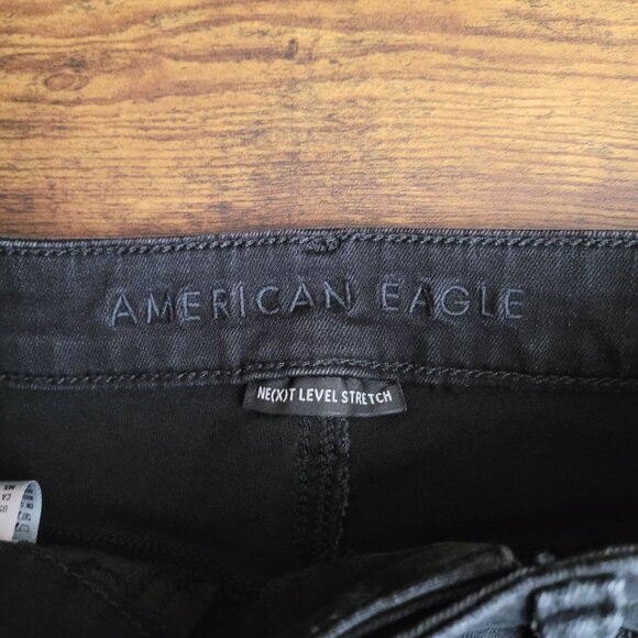 American Eagle Jeans 4 R Next Level Stretch Jeggings High Rise Black - Picture 4 of 11
